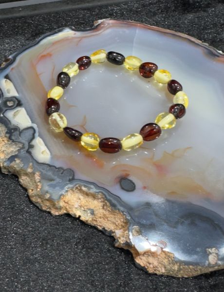 Damla Kehribar Bebek Bilekliği