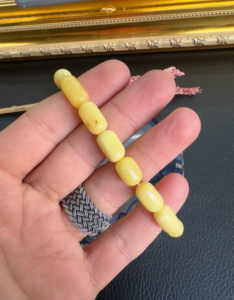 Kapsül Model Damla Kehribar Bileklik