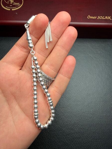 Küre Model 4 Parmak Küçük Boy Gümüş Tesbih