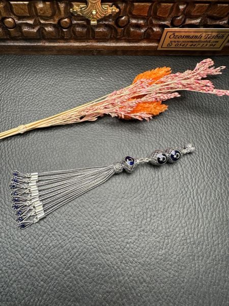 Özel Tasarım Mineli Gümüş Püskül