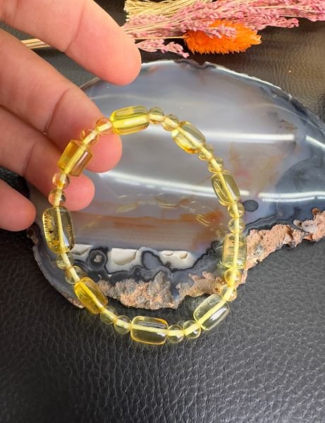 Kapsül Model Damla Kehribar Tesbih