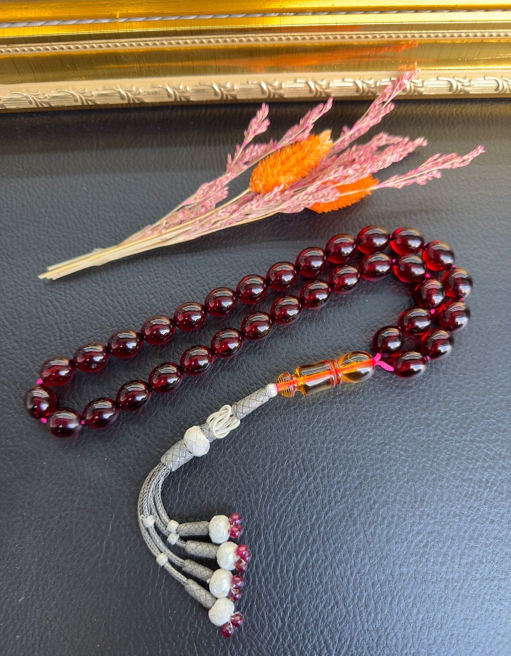 Horoz İmame Dizayn Badem Model Osmanlı Benzetme Ateş Kehribar Tesbih