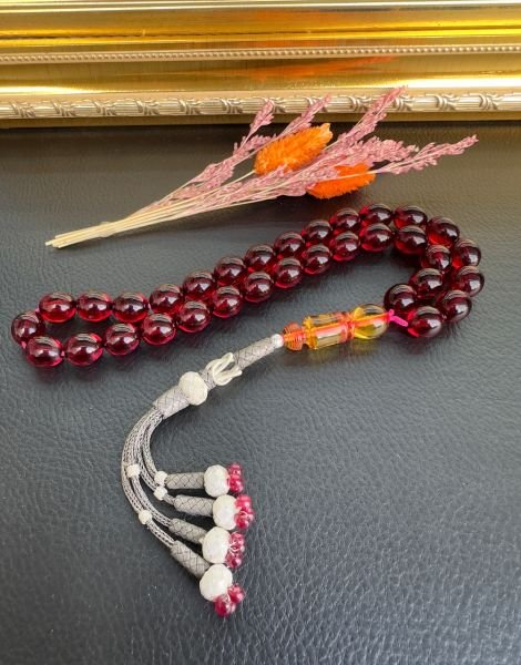 Horoz İmame Dizayn Badem Model Osmanlı Benzetme Ateş Kehribar Tesbih