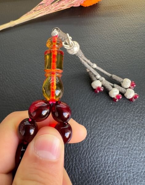 Horoz İmame Dizayn Badem Model Osmanlı Benzetme Ateş Kehribar Tesbih