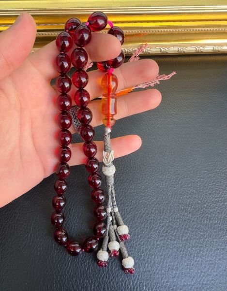 Horoz İmame Dizayn Badem Model Osmanlı Benzetme Ateş Kehribar Tesbih