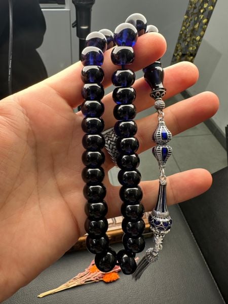 Basık Model  Ateş Kehribar Tesbih