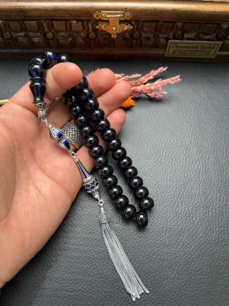 Basık Model  Ateş Kehribar Tesbih