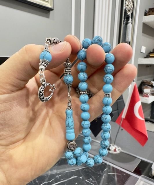 Küre  Model Firuze Taşı Doğal Taş Tesbih