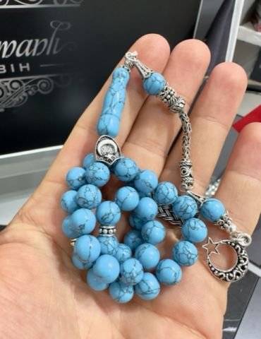 Küre  Model Firuze Taşı Doğal Taş Tesbih