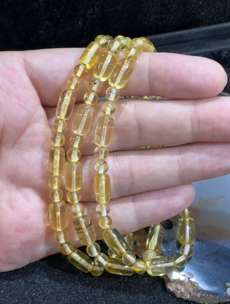 Kapsül Model Damla Kehribar Yetişkin Kolye