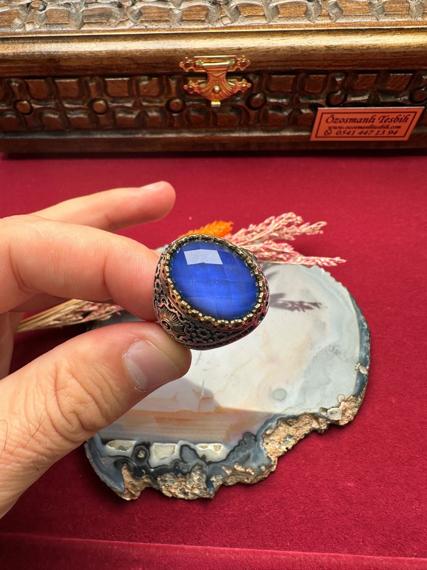 Özel Tasarım  His Taşı Gümüş Yüzük