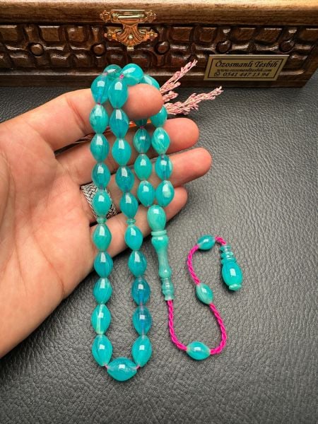 Beyzi Model Osmanlı Benzetme Sıkma Kehribar Tesbih