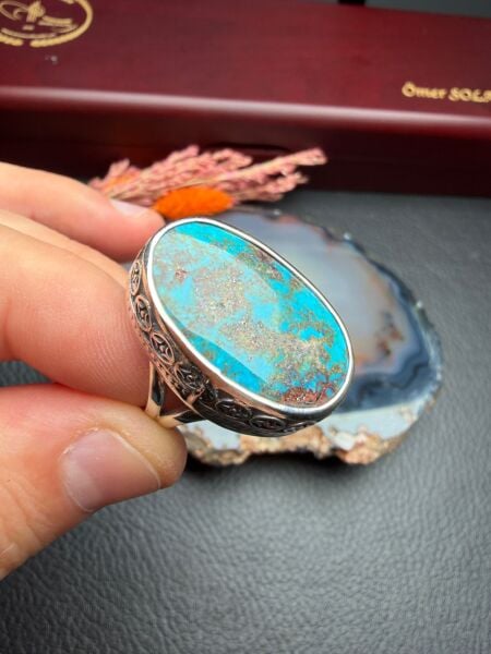 Firuze Taşlı Gümüş Yüzük