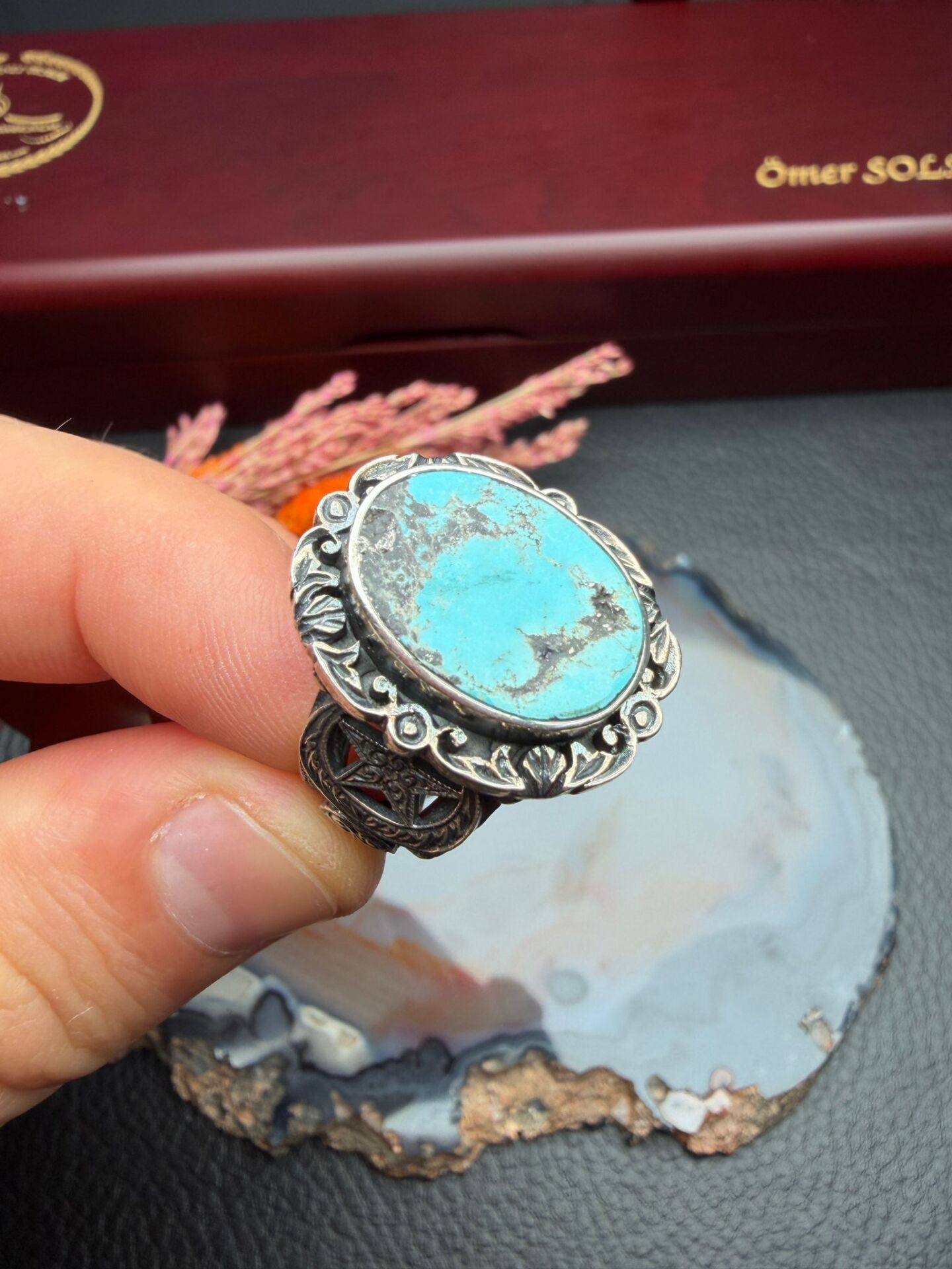 Firuze Taşlı Gümüş Yüzük