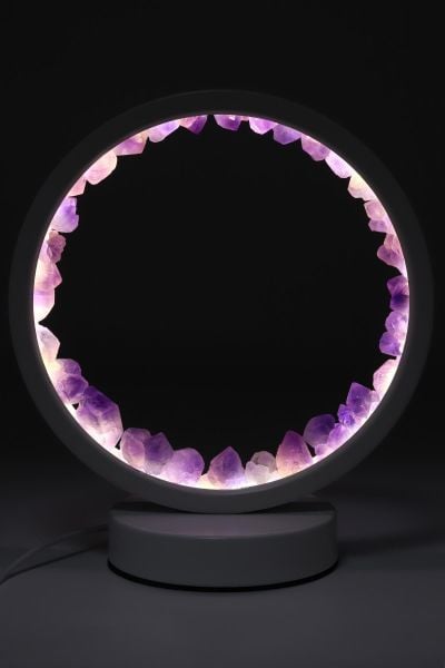Ametist Doğal Taş Lamba Özel tasarım