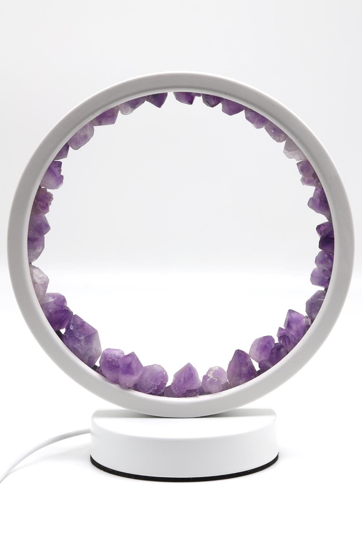 Ametist Doğal Taş Lamba Özel tasarım