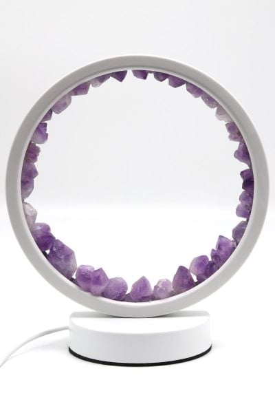 Ametist Doğal Taş Lamba Özel tasarım