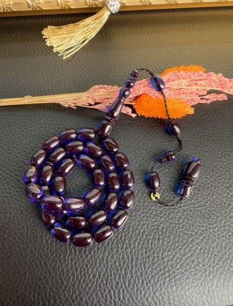 Kapsül Model Parlement Mavi Ateş Kehribar Tesbih