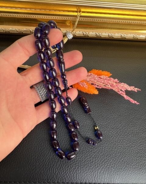 Kapsül Model Parlement Mavi Ateş Kehribar Tesbih