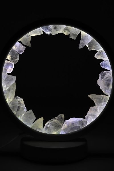 Kristal Kuvars Doğal Taş Lamba Özel tasarım