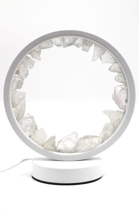 Kristal Kuvars Doğal Taş Lamba Özel tasarım