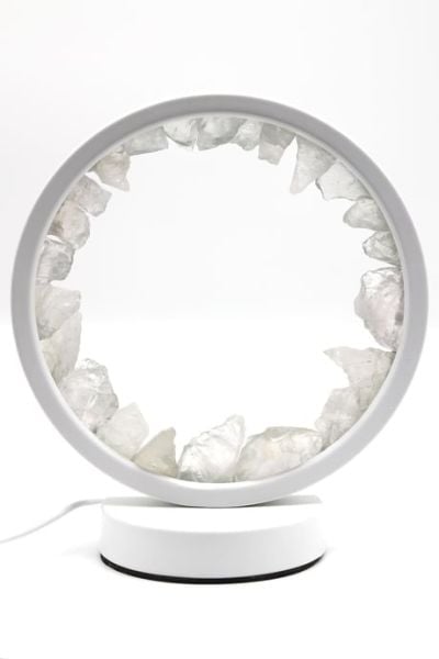 Kristal Kuvars Doğal Taş Lamba Özel tasarım