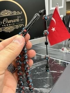 Tombul Beyzi Model  Gümüş İşlemeli Erzurum Oltu Tesbih