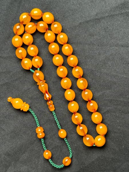 Beyzi Model Helezon Hare Osmanlı Sıkma Kehribar Tesbih