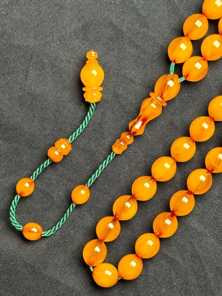 Beyzi Model Helezon Hare Osmanlı Sıkma Kehribar Tesbih