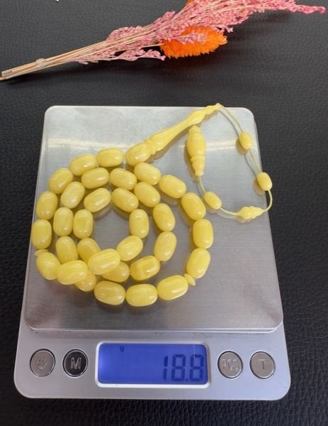 Kapsül Model Tek Kaya Usta İşçilikli Baltık Damla Kehribar Tesbih