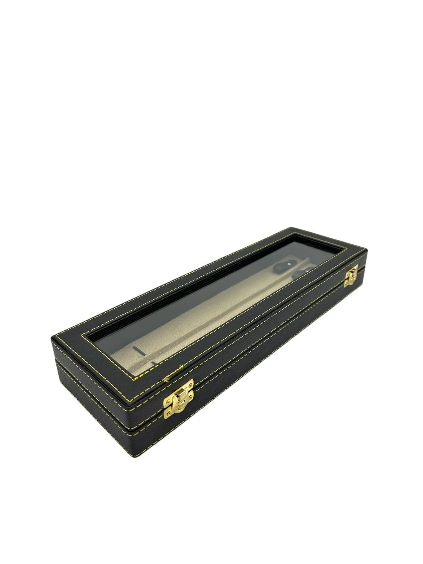 Camlı Tesbih Kutusu 3 Lü Lüks Siyah Renk