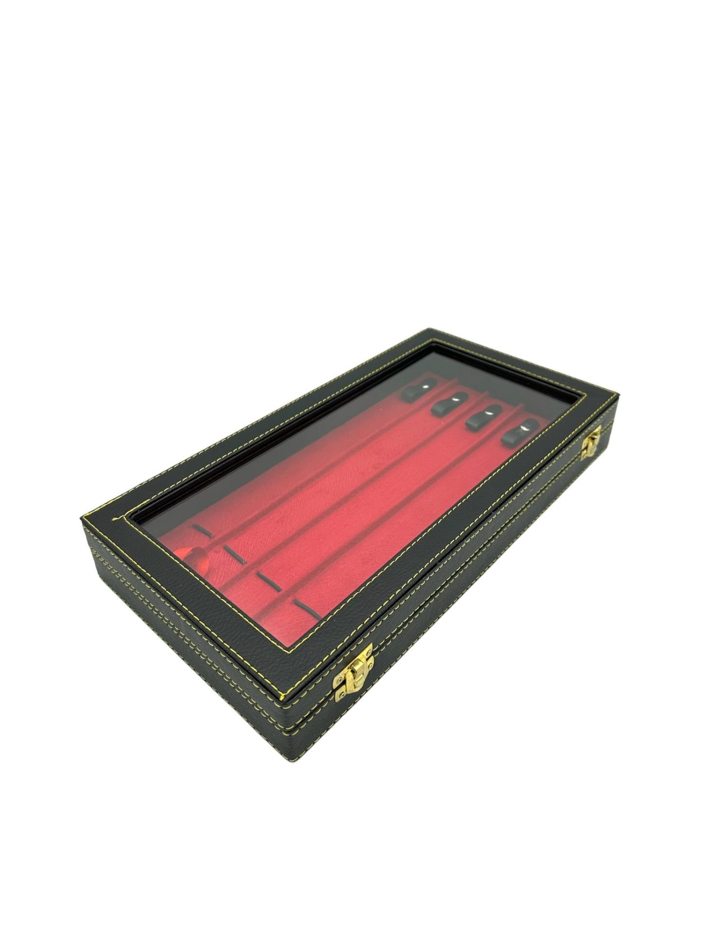 Camlı Tesbih Kutusu 5 Li Lüks Siyah Renk