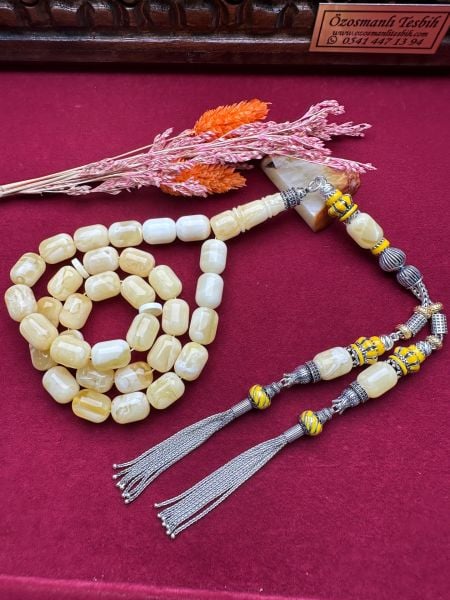 Kapsül Model Damla Kehribar Tesbih