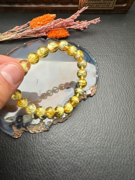 Damla Kehribar Bileklik