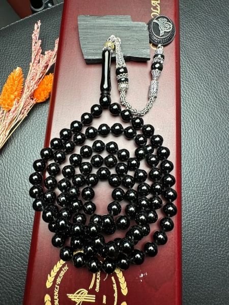 Armudi  Model 99'luk Sade Erzurum Oltu Taşı Tesbih