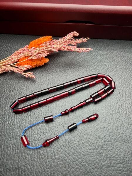 Küçük Boy Kesme Model  Ateş Kehribar Tesbih