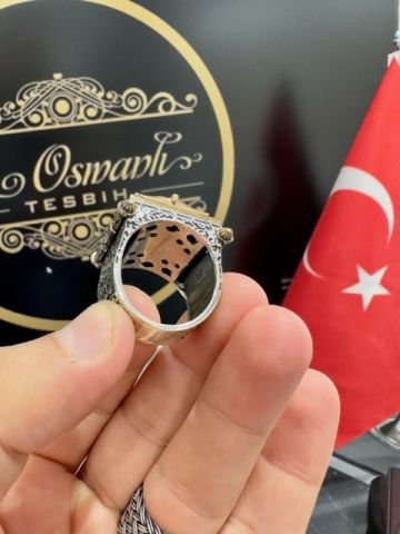 Özel Tasarım Kare Gümüş Erkek Yüzük