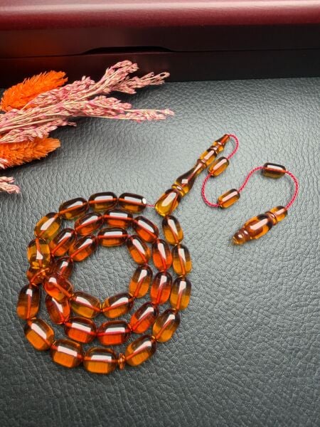 Patinli Ateşi Zar Kehribar Tesbih