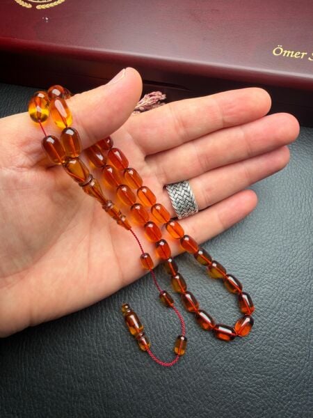 Patinli Ateşi Zar Kehribar Tesbih