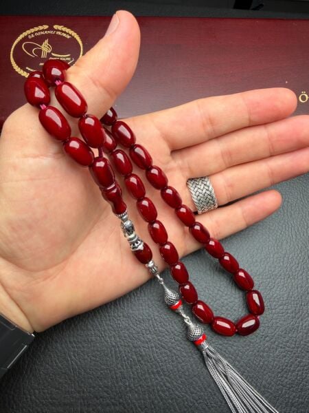 Kapsül Model Çubuk Sıkma Kehribar Tesbih