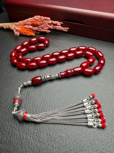 Kapsül Model Çubuk Sıkma Kehribar Tesbih