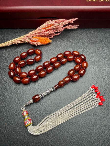 Kapsül Model Çubuk Sıkma Kehribar Tesbih