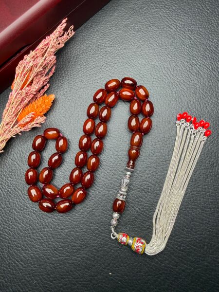 Kapsül Model Çubuk Sıkma Kehribar Tesbih