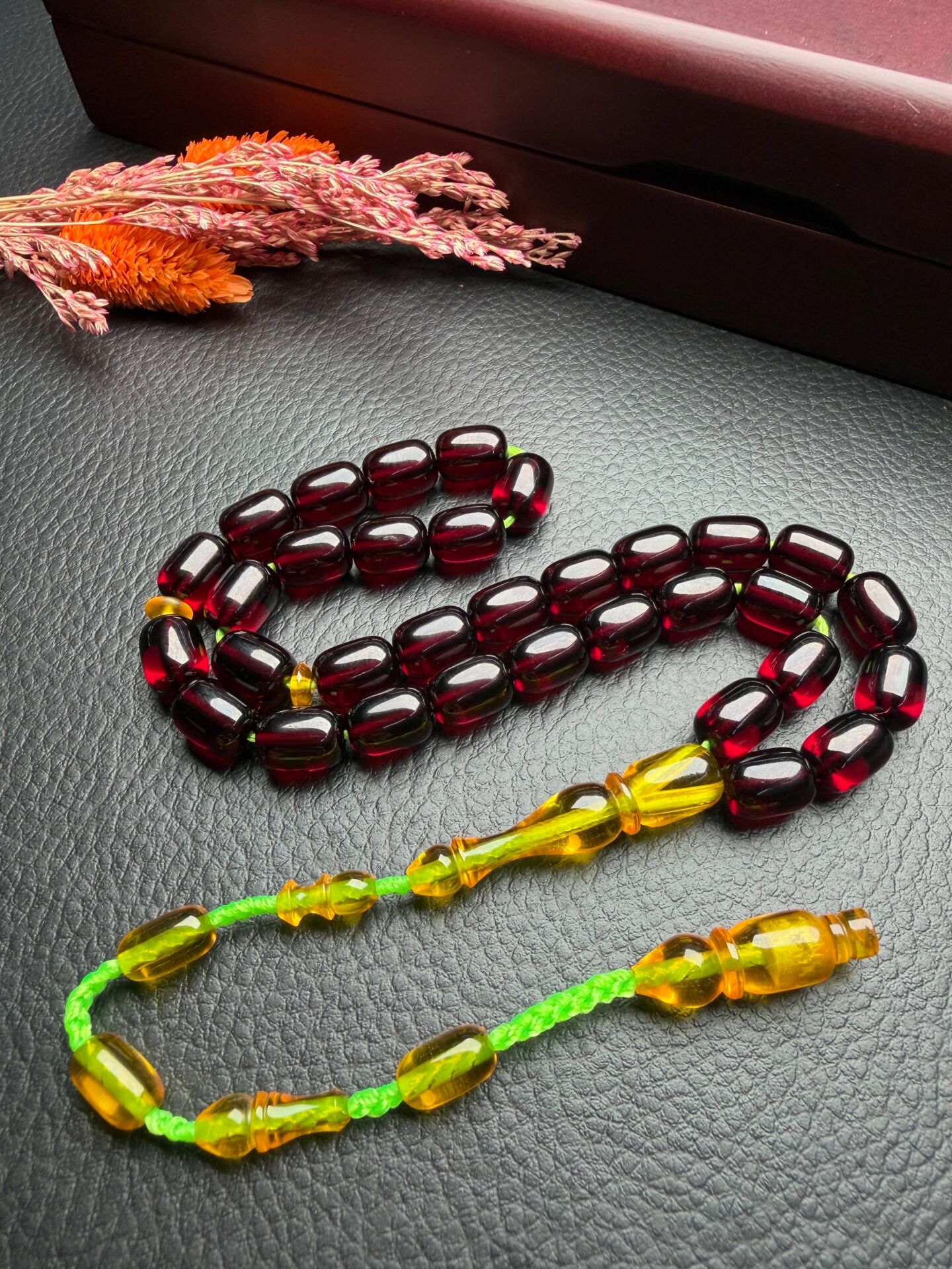 Kapsül Model Ateş Kehribar Tesbih