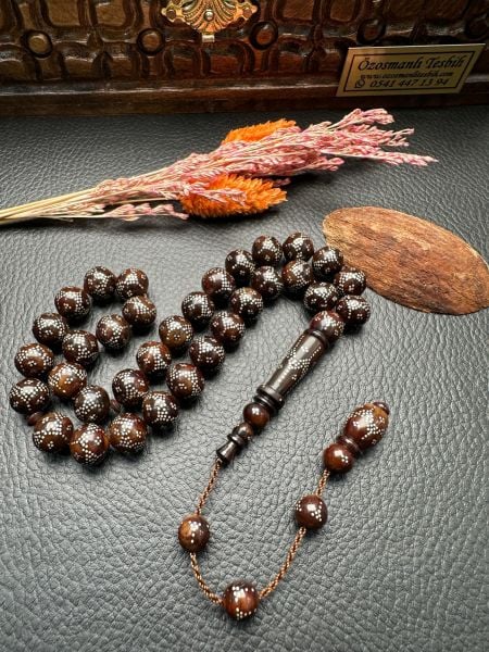 Armudi Model Gümüş İşlemeli Kuka Tesbih