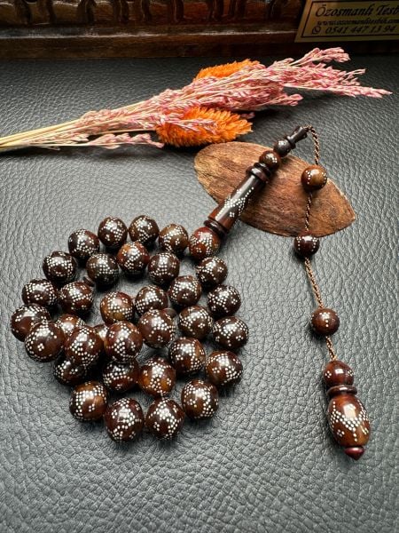 Armudi Model Gümüş İşlemeli Kuka Tesbih