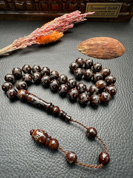 Armudi Model Gümüş İşlemeli Kuka Tesbih