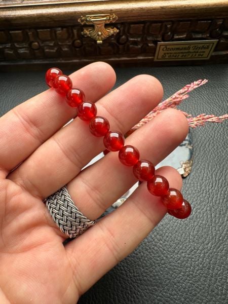 Küre Model Akik Doğal Taş Bileklik