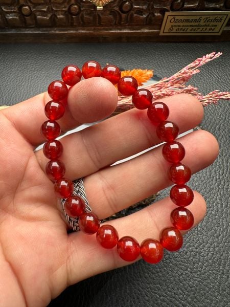 Küre Model Akik Doğal Taş Bileklik