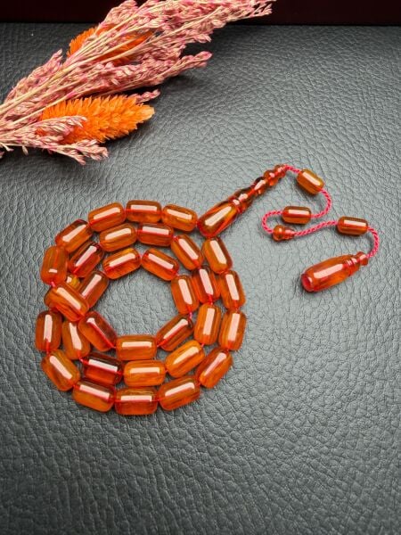 Osmanlı Benzetme Teker Malzeme Sıkma Kehribar Tesbih